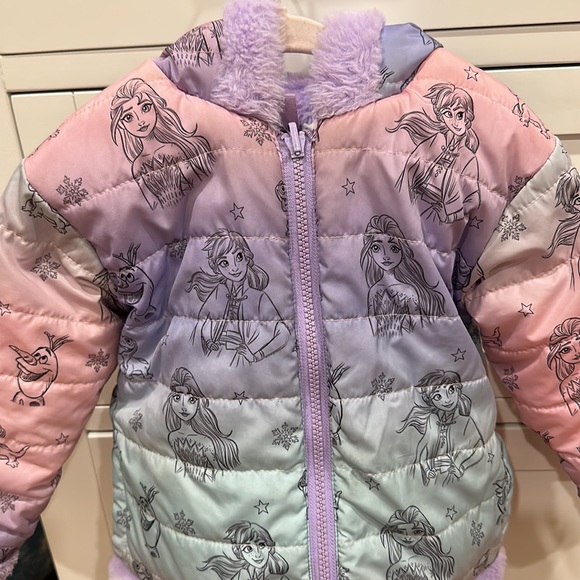 Toddler Girls Winter Jacket-REVERSIBLE - Picture 2 of 4